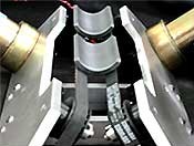 Two magnet blanks on the conveyor