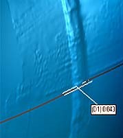 Main wedge scan from a BWR