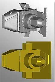 Scanned bolt and CAD file